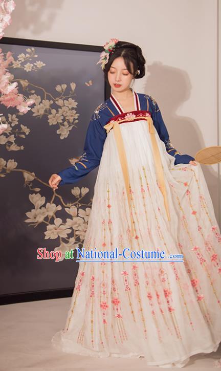 Chinese Ancient Embroidered Hanfu Dress Court Lady Historical Costumes Traditional Tang Dynasty Garment