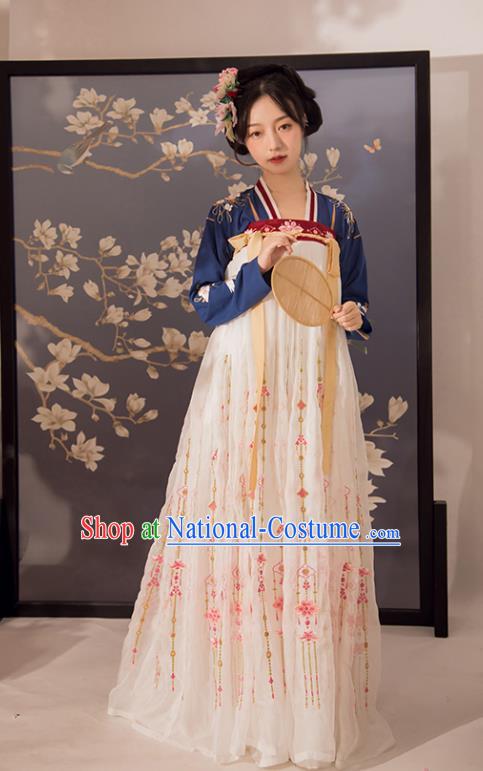 Chinese Ancient Embroidered Hanfu Dress Court Lady Historical Costumes Traditional Tang Dynasty Garment