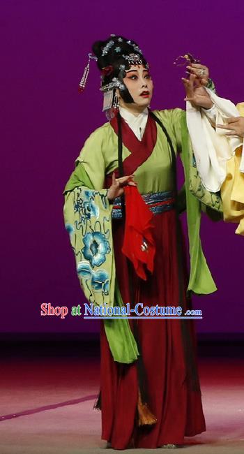 Chinese Kun Opera Actress Costumes The Purple Hairpin Peking Opera Garment Hua Tan Apparels Dress and Hair Ornaments