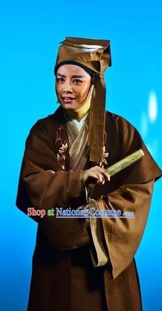 Chinese Yue Opera Xiao Xiao Chun Yu Scholar Dai Liyan Costumes and Headwear Shaoxing Opera Xiaosheng Young Male Garment Apparels