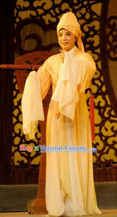 Chinese Shaoxing Opera Queen Chong Xiu Dress Costumes Apparels and Headdress Empress Remarry Yue Opera Hua Tan Actress Garment