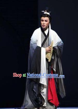 Wu Yi Lane Chinese Yue Opera Young Male Wang Huizhi Costumes Apparels and Headwear Shaoxing Opera Xiaosheng Scholar Garment Clothing