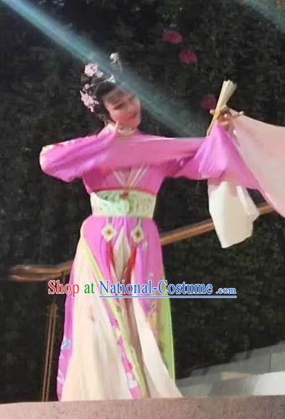 Chinese Shaoxing Opera Actress Water Sleeve Dress Costumes and Headpieces Wu Yi Lane Yue Opera Xiao Dan Garment Apparels