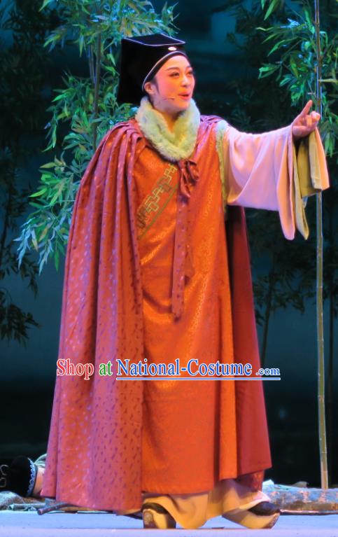 Chinese Yue Opera Young Man Physician Apparels Costumes and Headwear Ren Heart Medicine Shaoxing Opera Niche Chen Shigong Garment