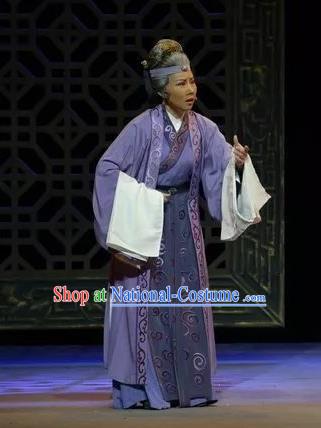 Chinese Shaoxing Opera Countess Dress Baozheng Tears Hua Tan Costumes and Headdress Yue Opera Dame Garment Elderly Woman Apparels