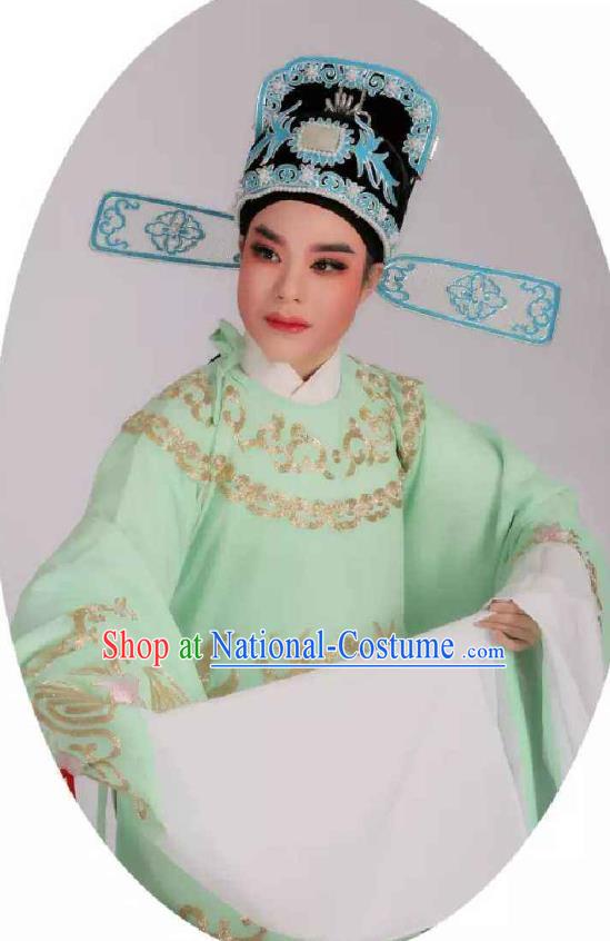 Hua Zhong Jun Zi Chinese Yue Opera Scholar Li Fengming Apparels and Headwear Shaoxing Opera Official Garment Young Man Costumes