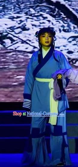 Chinese Yue Opera Wa Wa Sheng Costumes and Hair Accessories Shaoxing Opera Tian Dao Zheng Yi Garment Young Boy Apparels