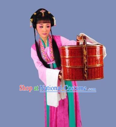 Chinese Shaoxing Opera Xiao Dan Dress Garment and Headdress Palm Civet for Prince Yue Opera Young Female Kou Zhu Apparels Costumes