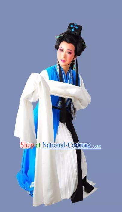 Chinese Shaoxing Opera Hua Tan Dress Garment Costumes and Headdress Palm Civet for Prince Yue Opera Imperial Consort Li Apparels