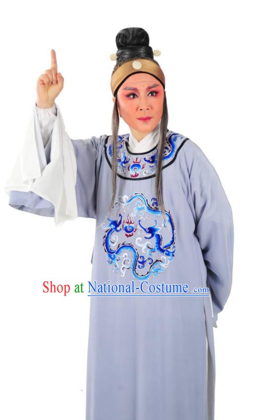 Palm Civet for Prince Chinese Yue Opera Laosheng Apparels Costumes and Headwear Shaoxing Opera Elderly Male Zhao Heng Garment