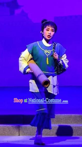 Chinese Yue Opera Wa Wa Sheng Apparels and Headwear Hu Po Yuan Shaoxing Opera Young Boy Garment Costumes