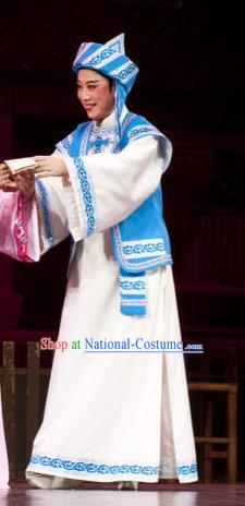 Huang Dao Po Chinese Yue Opera Weaver Garment Costumes and Headwear Shaoxing Opera Young Male Apparels