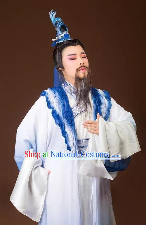 Seng Yao Chinese Yue Opera Artist Zhang Sengyao Garment and Headwear Shaoxing Opera Scholar Apparels Costumes