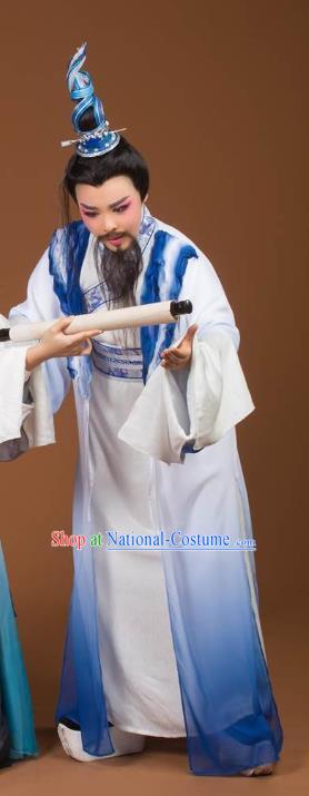 Seng Yao Chinese Yue Opera Artist Zhang Sengyao Garment and Headwear Shaoxing Opera Scholar Apparels Costumes