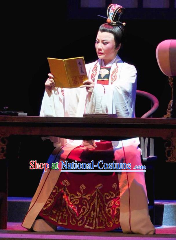 Chinese Yue Opera Xiaosheng Young Male Garment and Headwear Shaoxing Opera Scholar Zhang Lun Costumes