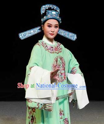 Chinese Yue Opera Noble Prince Garment Clothing and Headwear Rong Hua Dream Shaoxing Opera Young Male Dong Wenzhong Apparels Costumes