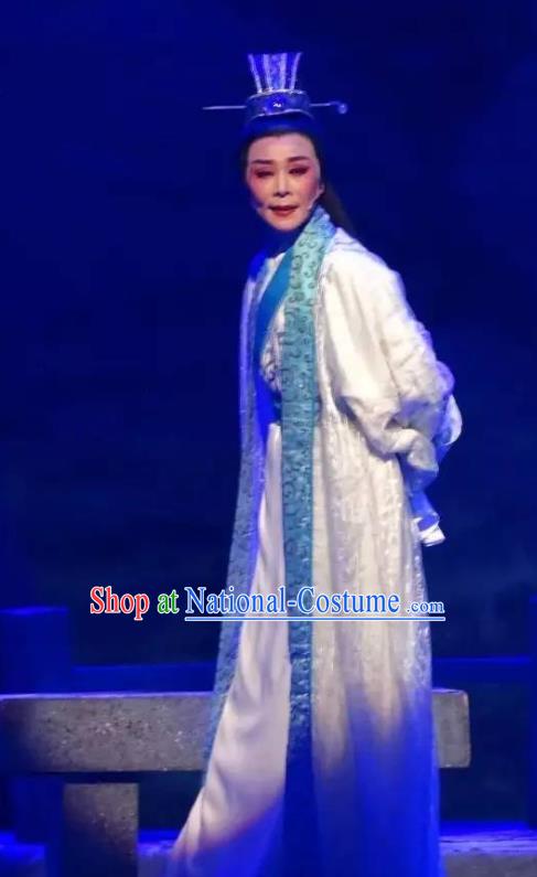 Chinese Yue Opera Scholar Dong Wenzhong Garment Clothing and Headwear Rong Hua Dream Shaoxing Opera Xiaosheng Apparels Costumes