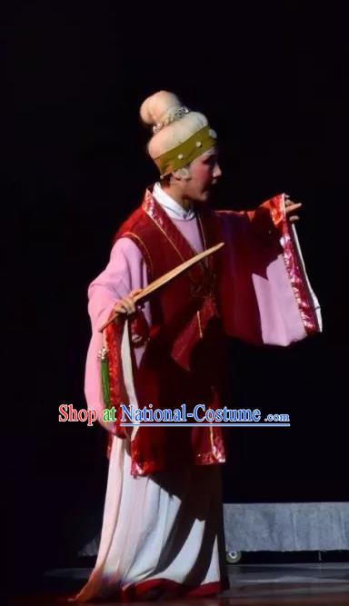 Chinese Shaoxing Opera Old Woman Costumes Apparels and Headdress Yue Opera Elderly Female Dress Garment