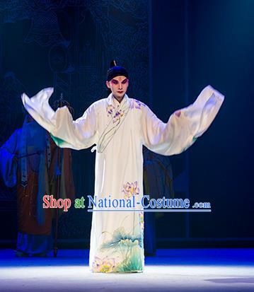 Chinese Kun Opera Xiaosheng Costumes Nan Ke Dream Garment and Headwear Kunqu Opera Scholar Clothing Young Male Chunyu Fen Apparels