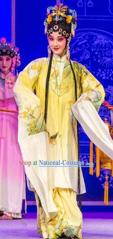 Chinese Kun Opera Princess Yao Fang Dress Costumes and Headpieces Nan Ke Dream Kunqu Opera Hua Tan Diva Garment Apparels