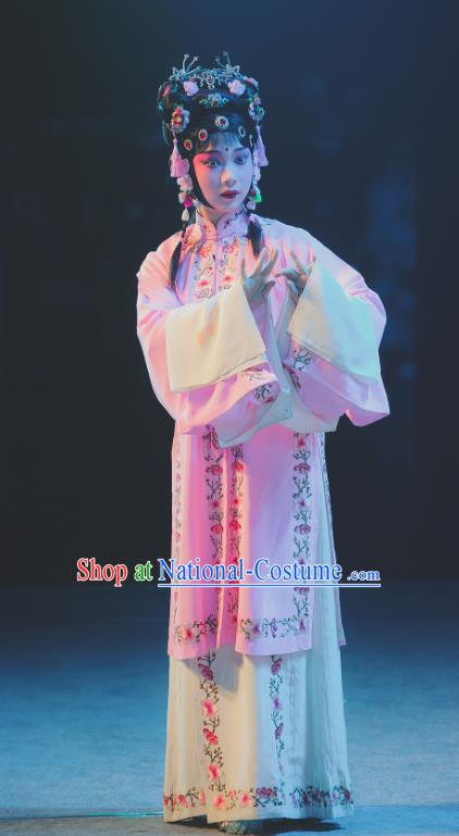 Chinese Kun Opera Noble Lady Dress Apparels Costumes and Headdress Nan Ke Dream Kunqu Opera Princess Yao Fang Diva Garment