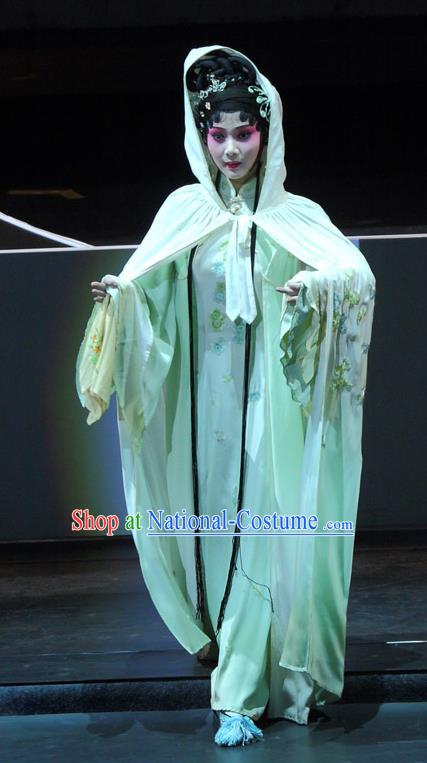 Chinese Kun Opera Hua Tan Actress Li Daiyu Dress Apparels Costumes and Headdress Dream of Red Mansions Kunqu Opera Noble Lady Garment