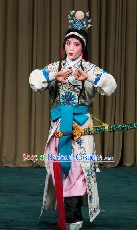 the Legend of Washing the Silk Gauze Chinese Kun Opera Young Man Garment Costumes and Headwear Kunqu Opera Martial Male Apparels Clothing