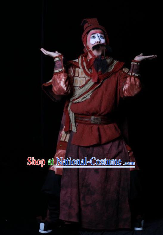 Meng Jiangnv Sends Winter Clothes Chinese Kun Opera Chou Garment Costumes and Headwear Kunqu Opera Clown Apparels Clothing