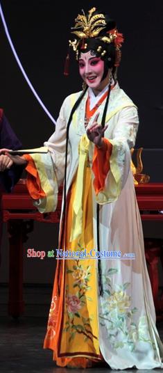 Chinese Kun Opera Noble Mistress Apparels Costumes and Headpieces Dream of Red Mansions Kunqu Opera Rich Young Female Wang Xifeng Dress Garment