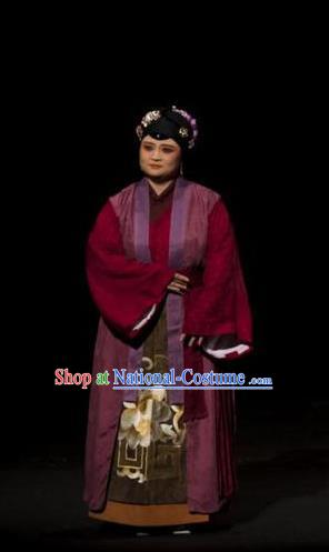 Chinese Kun Opera Laodan Apparels Costumes and Headpieces Romance Juliet Kunqu Opera Elderly Female Pantaloon Dress Garment