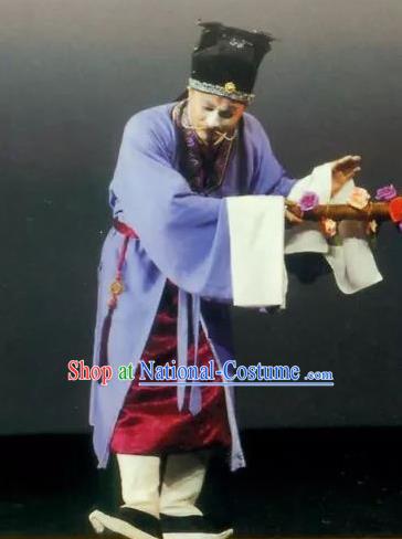 Golden Seal Chinese Kun Opera Clown Apparels and Headwear Kunqu Opera Chou Role Garment Costumes