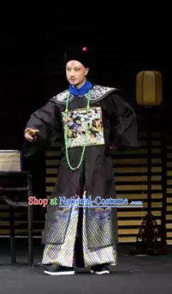 Gu Yanwu Chinese Qing Dynasty Official Apparels and Headwear Kunqu Opera Minister Garment Costumes