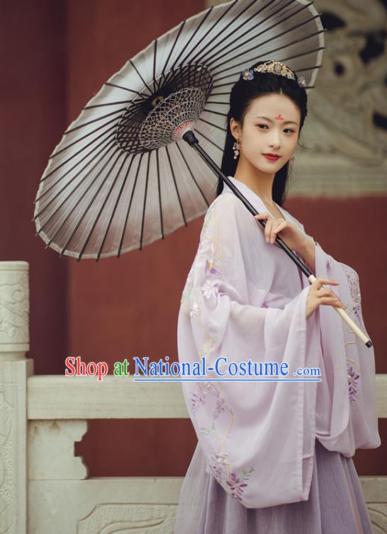 Chinese Ancient Young Lady Garment Historical Costumes Traditional Tang Dynasty Hanfu Dress