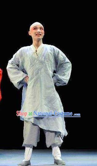 Si Sheng Yuan Chinese Kun Opera Xiaosheng Apparels Kunqu Opera Young Male Garment Monk Yu Tong Costumes