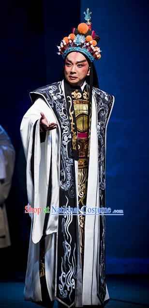 Chinese Kun Opera Xiaosheng Chuan Shang Yin Costumes and Headwear Kunqu Opera Garment Young Male Emperor Cao Pi Apparels