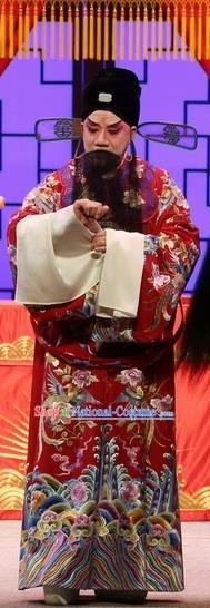 Full Bed Wat Chinese Kun Opera Elderly Male Costumes and Headwear Kunqu Opera Official Embroidered Robe Garment Laosheng Apparels