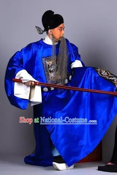 Xiu Ru Ji Chinese Kun Opera Elderly Man Costumes and Headwear Kunqu Opera Laosheng Garment Apparels Official Zheng Dan Clothing