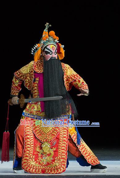 Continue the Pipa Chinese Kun Opera Martial Male Costumes and Headwear Kunqu Opera General Garment Apparels