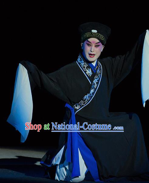 Chinese Kun Opera Young Man Continue the Pipa Costumes and Headwear Kunqu Opera Scholar Garment Xiaosheng Apparels