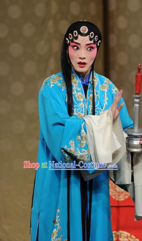 Chinese Kun Opera Distress Maiden Costumes Apparels and Headpieces Yu Jia Le Traditional Kunqu Opera Young Female Ma Yaocao Dress Garment