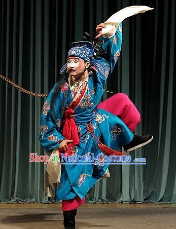 Qing Zhong Ji Chinese Kun Opera Chou Role Mao Yanshou Apparels Costumes and Headwear Kunqu Opera Clown Male Garment Clothing