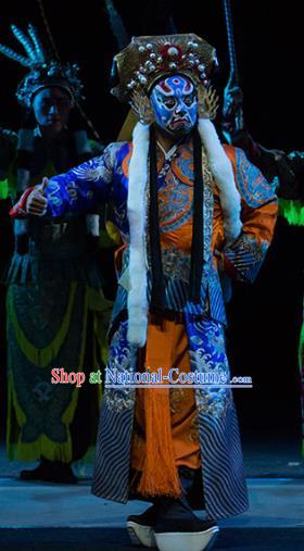 Chinese Kun Opera Takefu Continue the Pipa Costumes and Headwear Kunqu Opera Wusheng Garment Martial Male Apparels