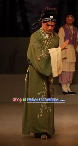 Zhu Meng Ji Chinese Kun Opera Scholar Tang Xianzu Costumes and Headwear Kunqu Opera Niche Garment Young Male Apparels