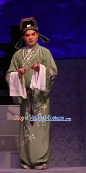 Zhu Meng Ji Chinese Kun Opera Scholar Tang Xianzu Costumes and Headwear Kunqu Opera Niche Garment Young Male Apparels