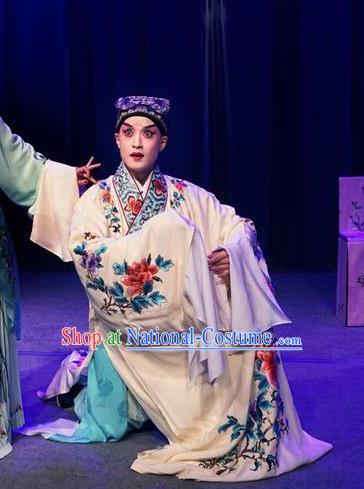 Before The Fall Chinese Kun Opera Xiaosheng Li Shanfu Apparels Costumes and Headwear Kunqu Opera Garment Scholar Clothing