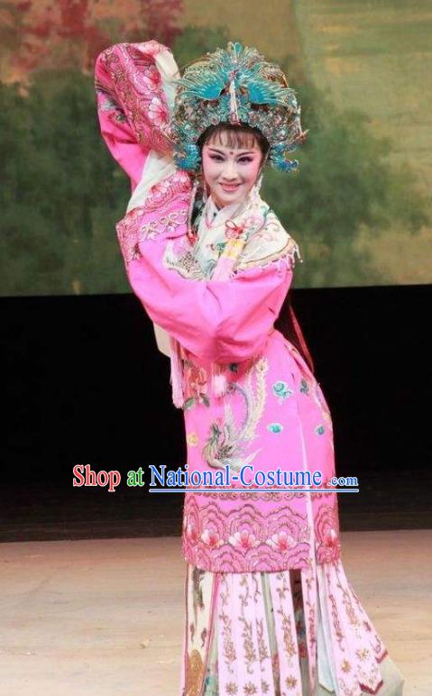 Chinese Shaoxing Opera Diva Hua Tan Dress Yue Opera The Arrogant Princess Apparels Garment Court Lady Costumes and Phoenix Coronet