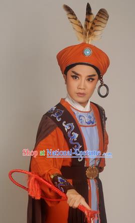 Chinese Shaoxing Opera Garment Classical Yue Opera Desert Prince Apparels Young Male Costumes and Hat