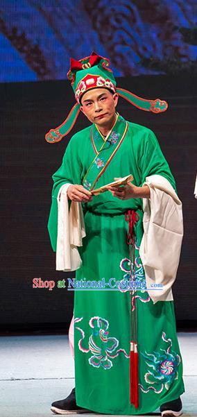 Chinese Huangmei Opera Bully Garment Goddess Marriage Costumes and Headwear An Hui Opera Young Male Apparels Clothing