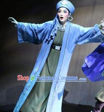 Chinese Shaoxing Opera Male Garment Classical Yue Opera Desert Prince Apparels Young Man Costumes and Headwear