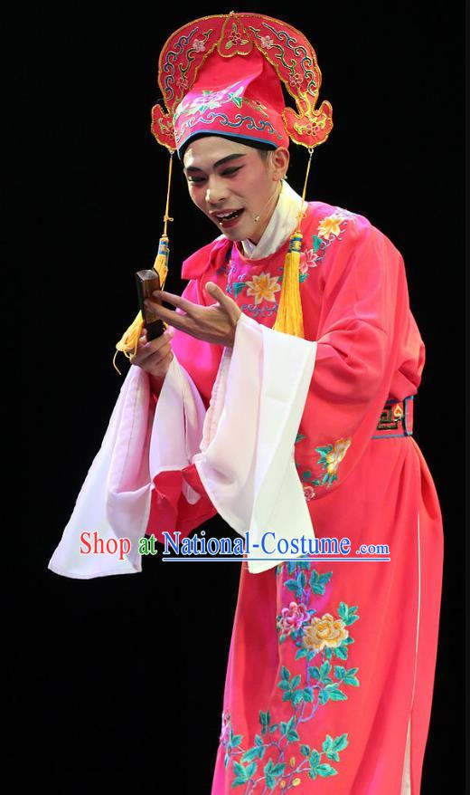 True and False Groom Chinese Huangmei Opera Rich Childe Costumes and Headwear An Hui Opera Xiaosheng Mo Cai Apparels Clothing